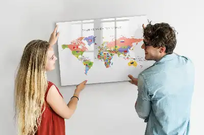 Magnetisk rittavla karta med flaggor