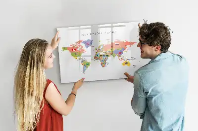 Magnetisk rittavla karta med flaggor