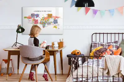Magnetisk rittavla karta med flaggor