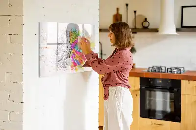 Magnetisk tavla med penna modell Hjärnabstraktion