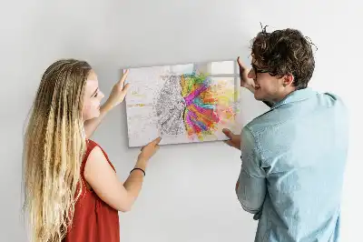 Magnetisk tavla med penna modell Hjärnabstraktion