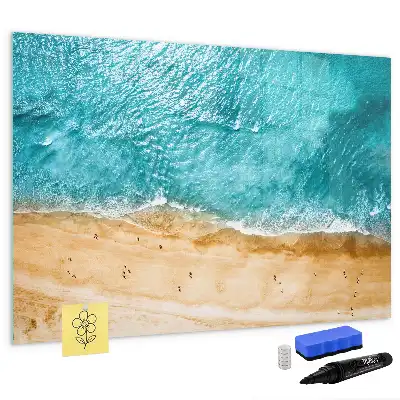 Magnetisk tavla med penna motiv av människor på stranden
