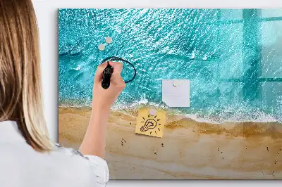 Magnetisk tavla med penna motiv av människor på stranden