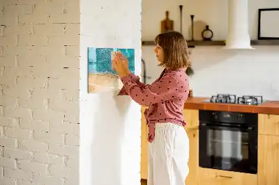 Magnetisk tavla med penna motiv av människor på stranden