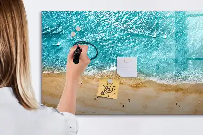 Magnetisk tavla med penna motiv av människor på stranden