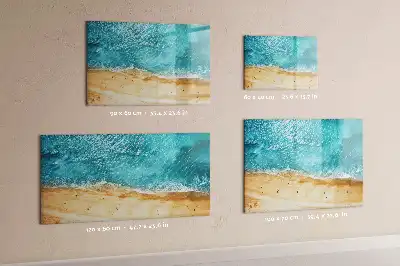 Magnetisk tavla med penna motiv av människor på stranden