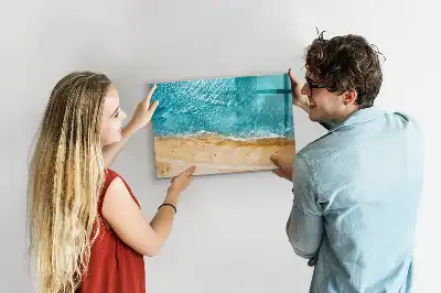 Magnetisk tavla med penna motiv av människor på stranden