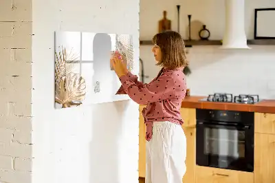 Magnetisk rittavla med motiv av exotiska blad
