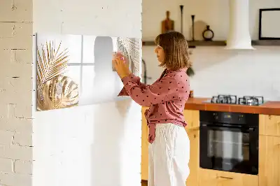 Magnetisk rittavla med motiv av exotiska blad