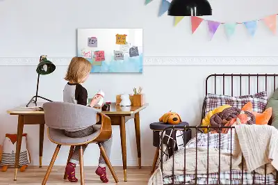Magnetisk rittavla med målade stänk