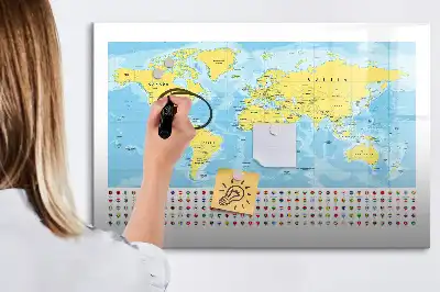 Magnetisk rittavla med världskarta