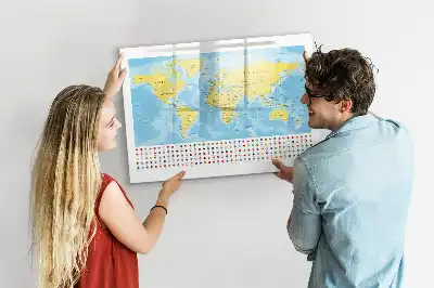 Magnetisk rittavla med världskarta