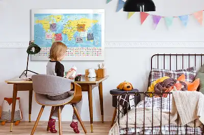 Magnetisk rittavla med världskarta