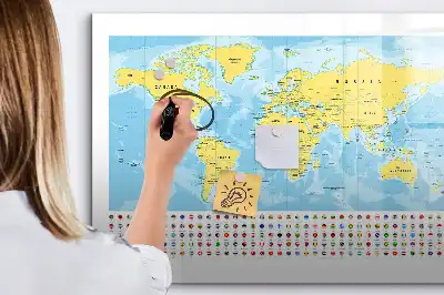 Magnetisk rittavla med världskarta