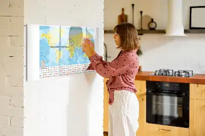 Magnetisk rittavla med världskarta
