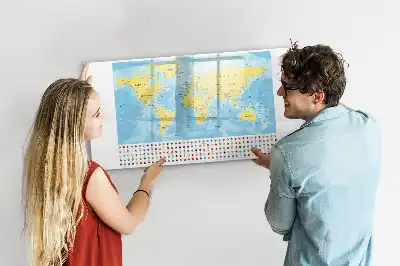 Magnetisk rittavla med världskarta