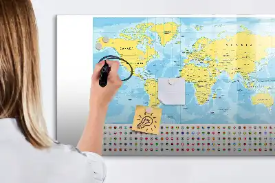 Magnetisk rittavla med världskarta