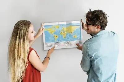 Magnetisk rittavla med världskarta