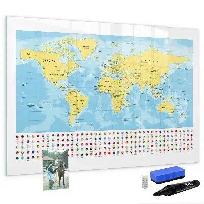 Magnetisk rittavla med världskarta