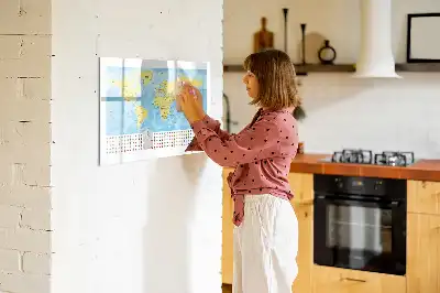 Magnetisk rittavla med världskarta
