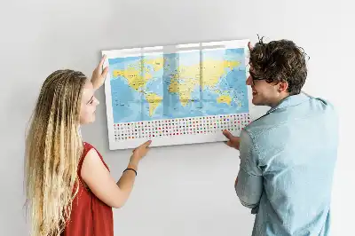 Magnetisk rittavla med världskarta