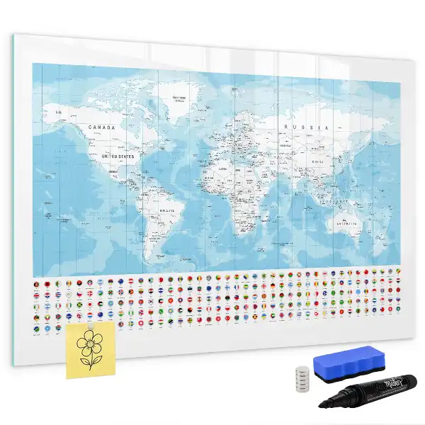 Magnetisk rittavla med kontinentkartor