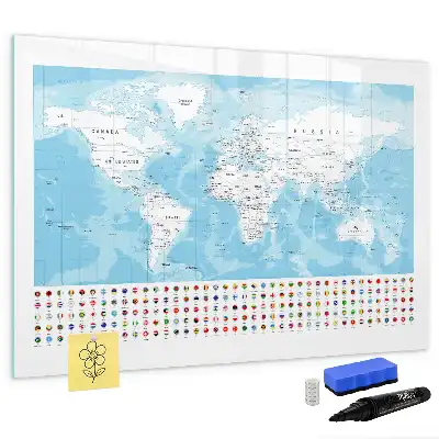 Magnetisk rittavla med kontinentkartor