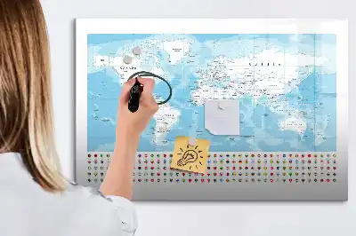 Magnetisk rittavla med kontinentkartor