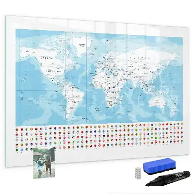 Magnetisk rittavla med kontinentkartor