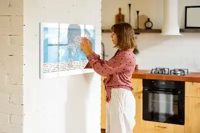 Magnetisk rittavla med kontinentkartor