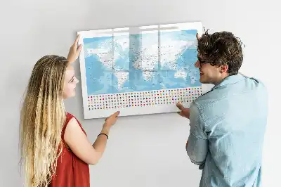 Magnetisk rittavla med kontinentkartor