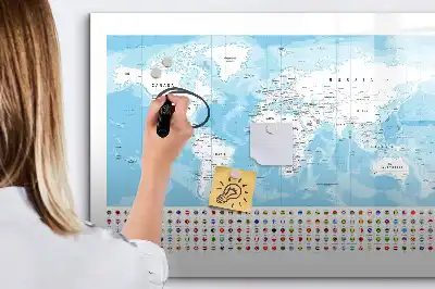 Magnetisk rittavla med kontinentkartor