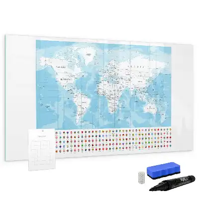 Magnetisk rittavla med kontinentkartor