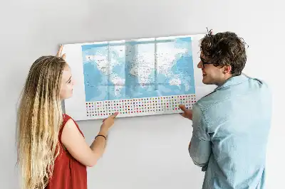 Magnetisk rittavla med kontinentkartor