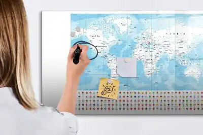 Magnetisk rittavla med kontinentkartor