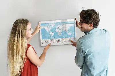 Magnetisk rittavla med kontinentkartor