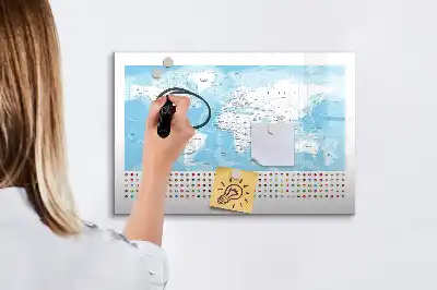 Magnetisk rittavla med kontinentkartor