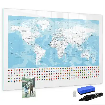 Magnetisk rittavla med kontinentkartor