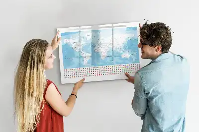 Magnetisk rittavla med kontinentkartor