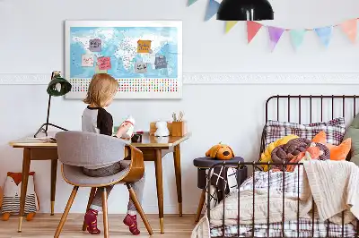Magnetisk rittavla med kontinentkartor