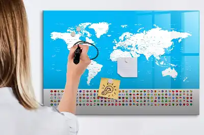 Magnetisk rittavla med konturkarta över länder