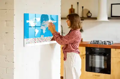 Magnetisk rittavla med konturkarta över länder