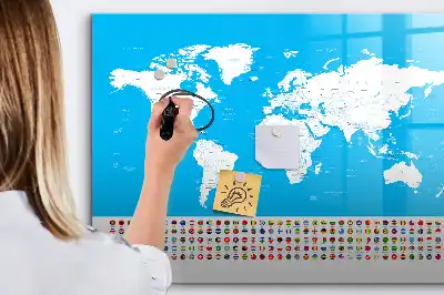 Magnetisk rittavla med konturkarta över länder