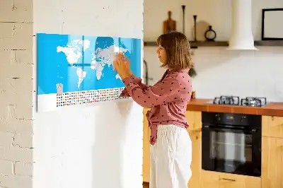 Magnetisk rittavla med konturkarta över länder