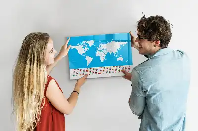 Magnetisk rittavla med konturkarta över länder
