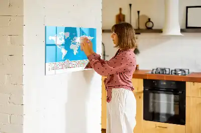 Magnetisk rittavla med konturkarta över länder