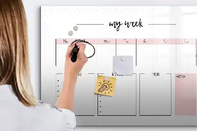 Magnetisk rittavla min veckoplanerare
