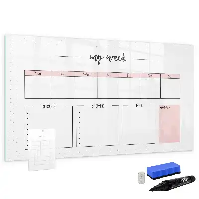 Magnetisk rittavla min veckoplanerare