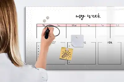 Magnetisk rittavla min veckoplanerare