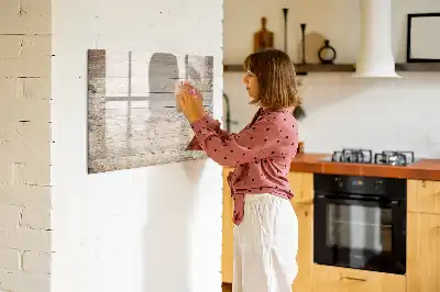 Magnetisk tavla med penna av trä